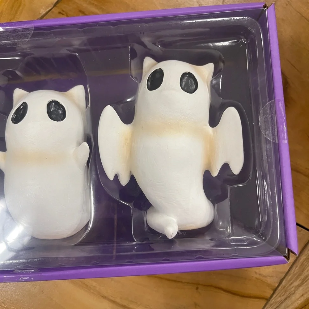 Halloween Ghost Cat Trio Viral Martha Stewart resin NWT